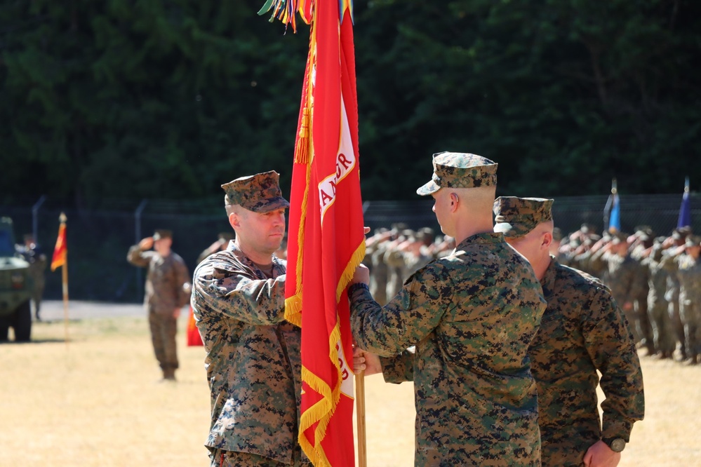 Marine Corps Security Forces Battalion – Bangor (MCSFBn) Holds Change of Command