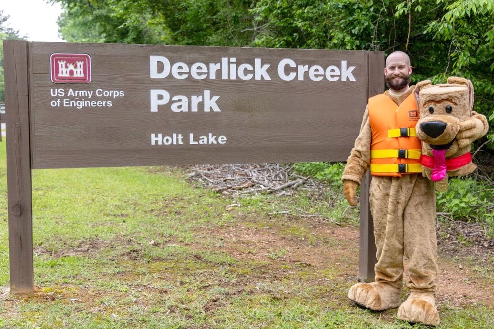 Mobile District ranger portrays Bobber to promote water safety