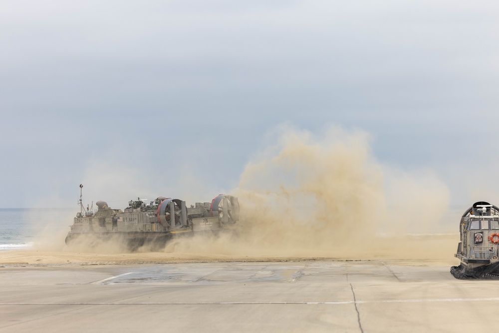 Amphibious Power: LCACs are loaded up to execute MCCRE