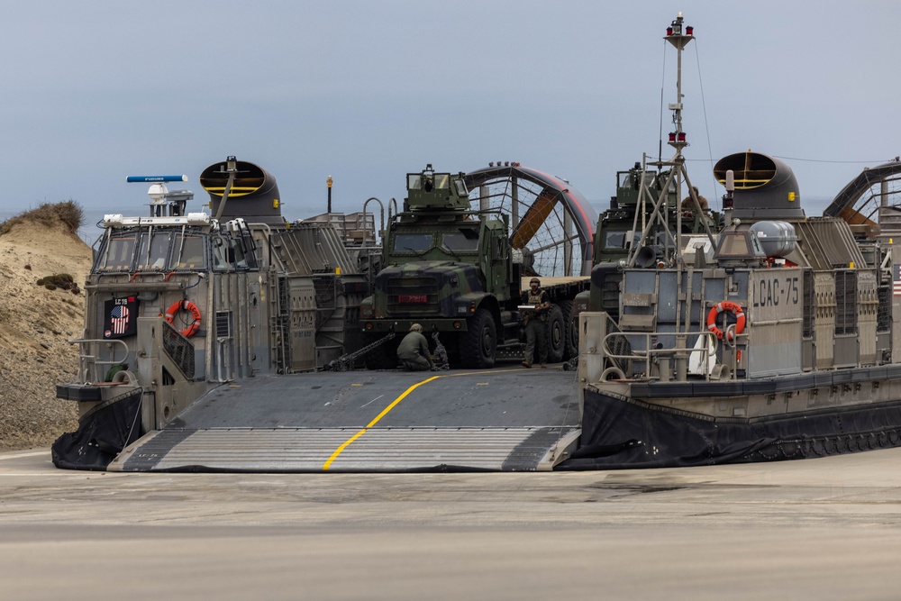 Amphibious Power: LCACs are loaded up to execute MCCRE