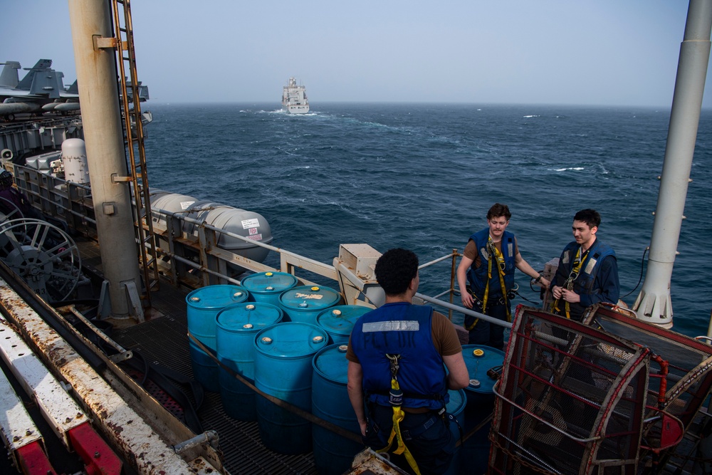 Nimitz Conducts a Replenishment-at-Sea