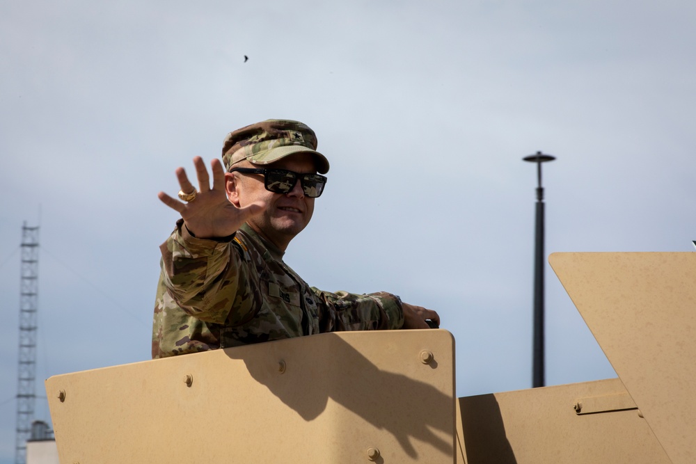 The Wyoming National Guard participates in the Cheyenne Frontier Days grand parade