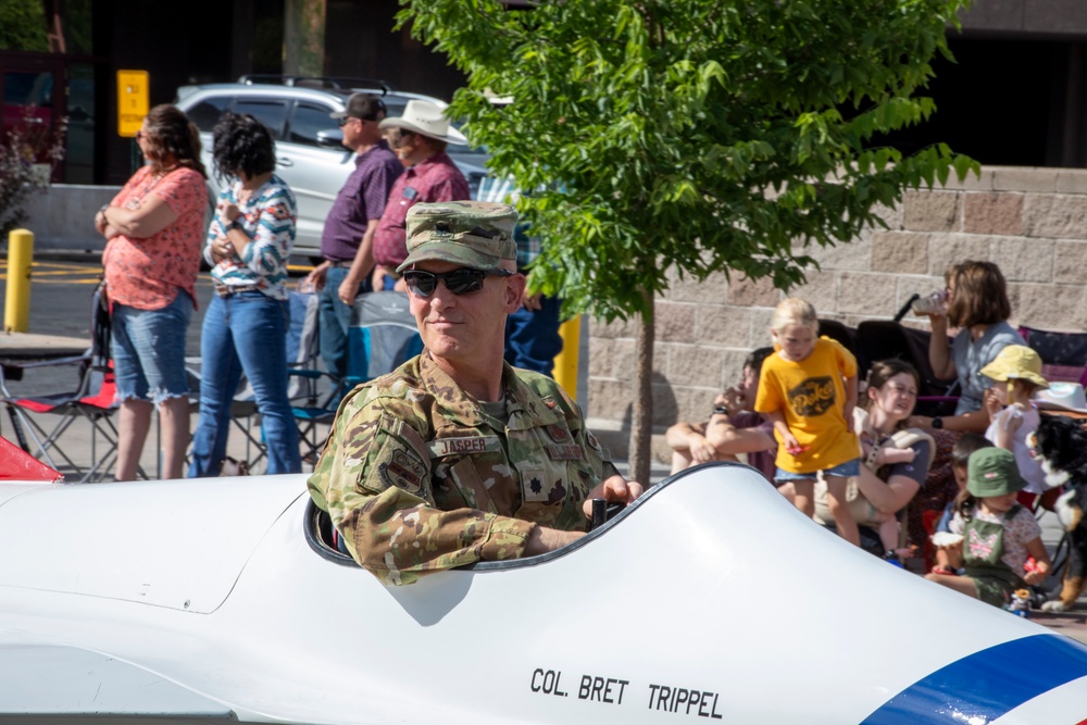 The Wyoming National Guard participates in the Cheyenne Frontier Days grand parade