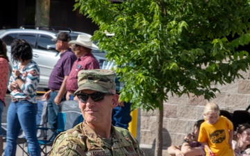 The Wyoming National Guard participates in the Cheyenne Frontier Days grand parade