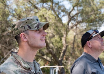 ROTC cadet takes flight during drone training at Folsom Dam