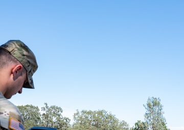ROTC cadet takes flight during drone training at Folsom Dam