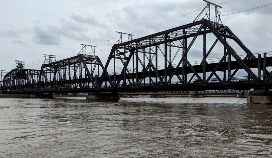 View of Government Bridge towards Rock Island