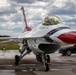 The U.S. Air Force Air Demonstration Team lands in Cheyenne, Wyoming