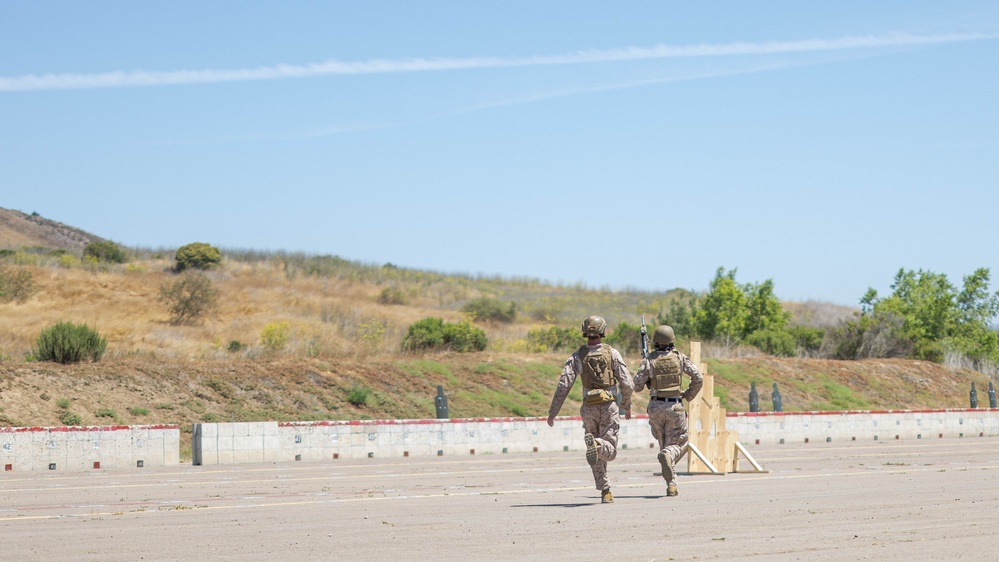 Running and gunning: Marines with 1st MLG participate in the Basic Combat Skills Course