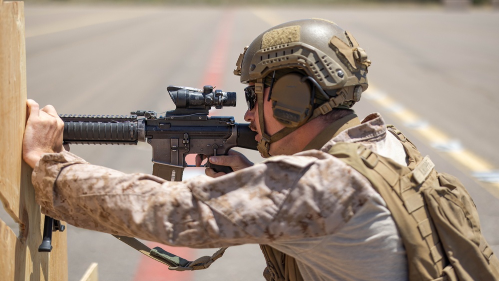 Running and gunning: Marines with 1st MLG participate in the Basic Combat Skills Course