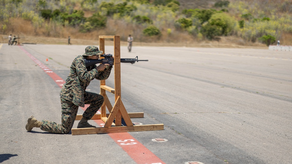 Running and gunning: Marines with 1st MLG participate in the Basic Combat Skills Course