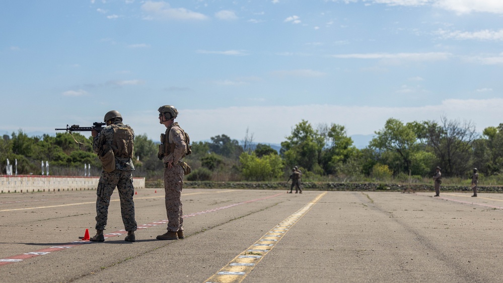 Running and gunning: Marines with 1st MLG participate in the Basic Combat Skills Course