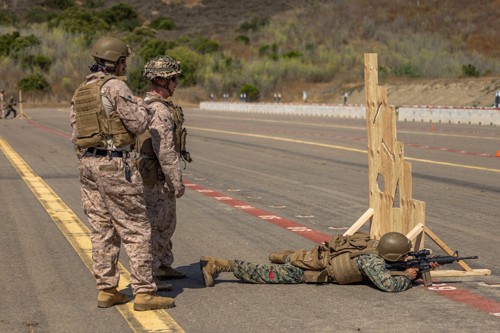 Running and gunning: Marines with 1st MLG participate in the Basic Combat Skills Course