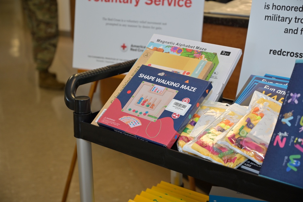 Sensory tools such as tactile mazes, alphabet puzzles, and visual stimulation aids are part of the newly unveiled Sensory Simulation Cart