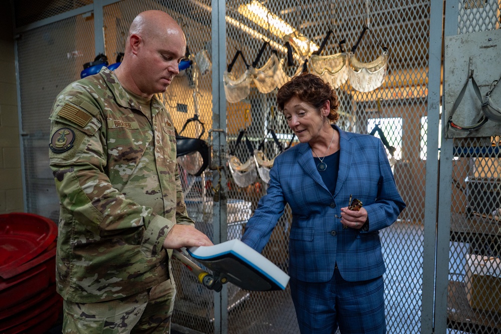 Installation and Mission Support Center Financial Management Director Visits Barksdale