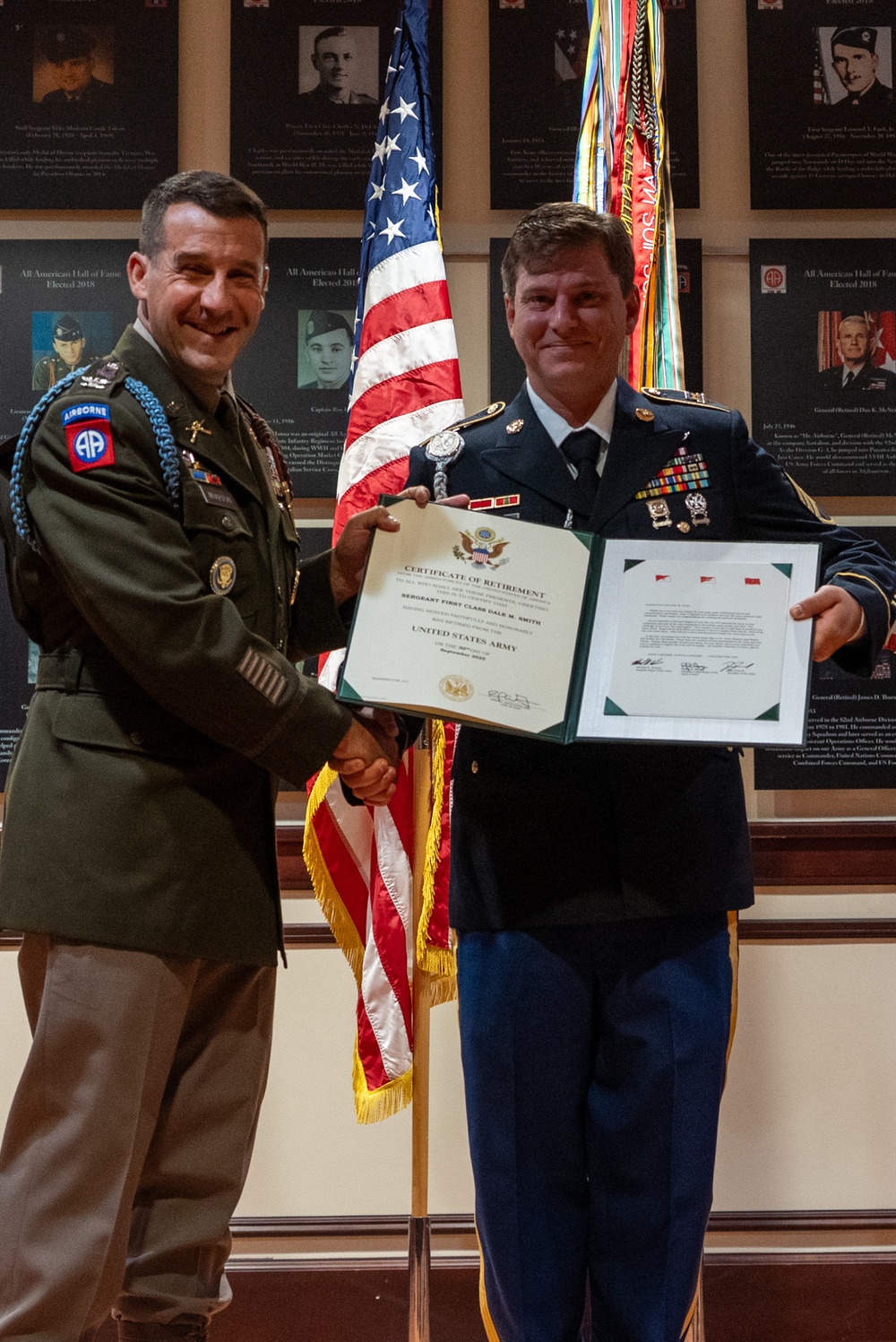 82nd Abn. Div. honors retirees