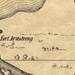 Map showing Armstrong cemetery and original union cemetery