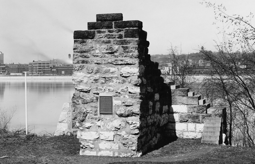 Rubble from 1856 bridge