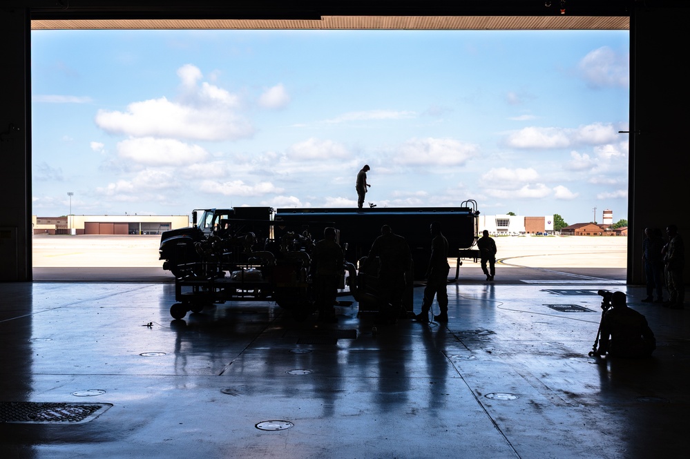 AFRL develops new hose cart for the B-2 Spirit