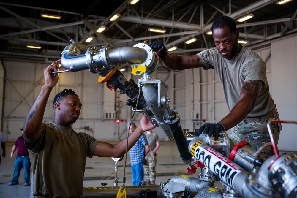 AFRL develops new hose cart for the B-2 Spirit