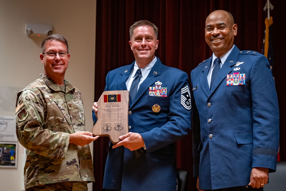Myers Assumes Responsibility as 15th State Command Chief Master Sergeant