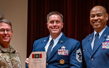 Myers Assumes Responsibility as 15th State Command Chief Master Sergeant