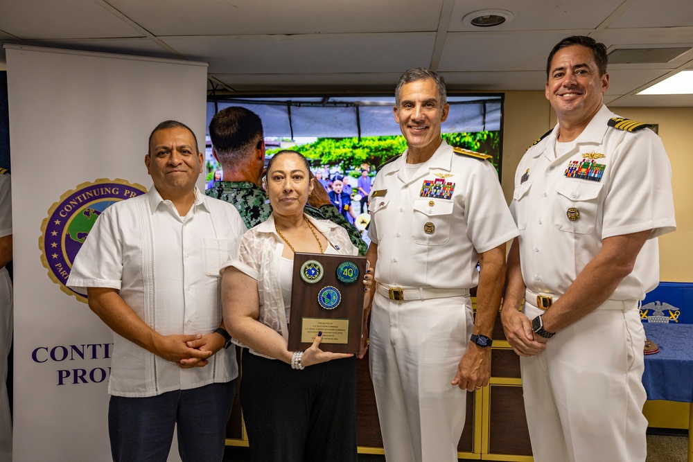 Rear Adm. Carlos Sardiello visits USNS Comfort in Costa Rica during CP25