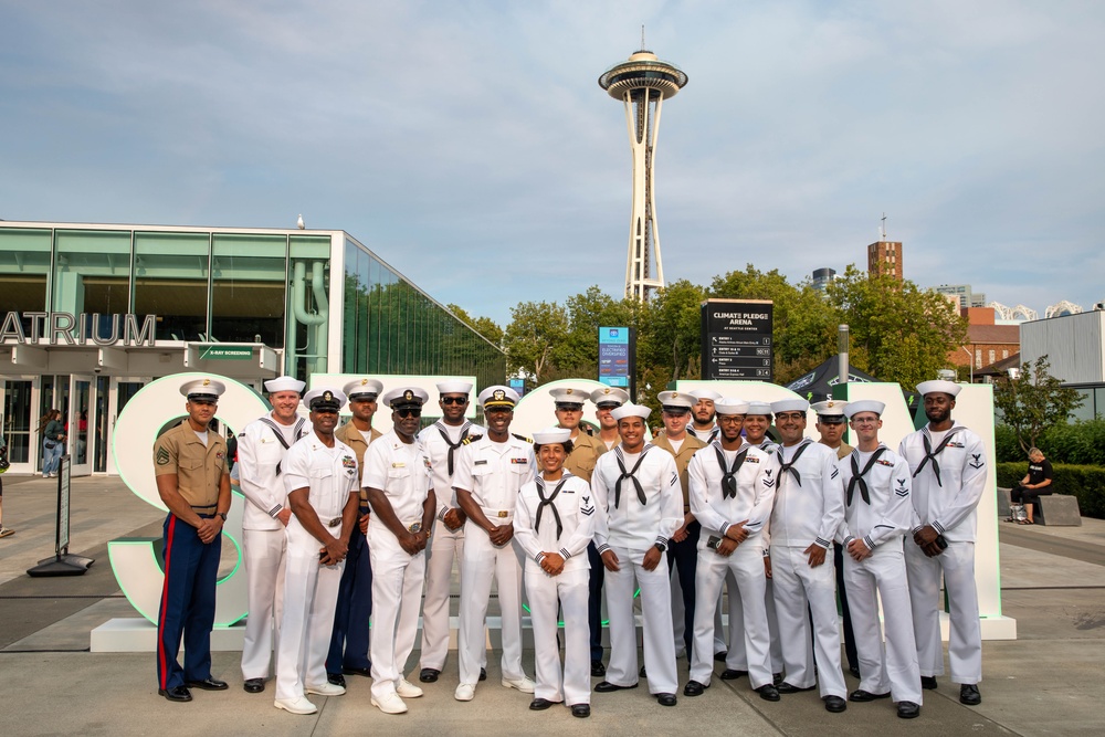 Sailors and Marines attend Seattle Storm game during Seattle Fleet Week 2025