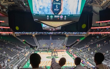 Sailors and Marines attend Seattle Storm game during Seattle Fleet Week 2025