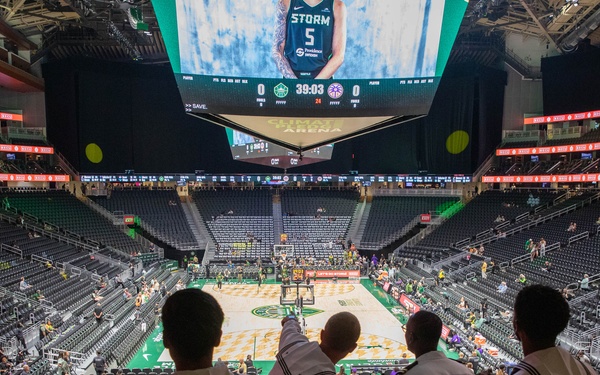 Sailors and Marines attend Seattle Storm game during Seattle Fleet Week 2025