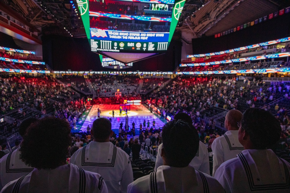 Sailors and Marines attend Seattle Storm game during Seattle Fleet Week 2025
