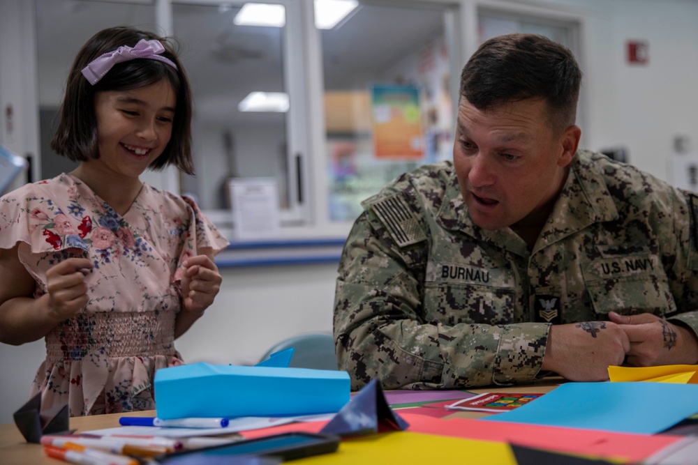 Two Sailors and a Marine visit the Seattle Children’s Hospital