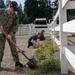 Sailors and Marines volunteer at the Little Bit Therapeutic horse-riding center