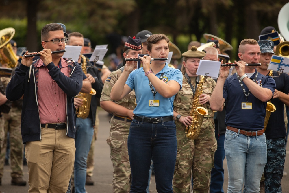The Royal Edinburgh Military Tattoo rehearsal at Redford Barracks