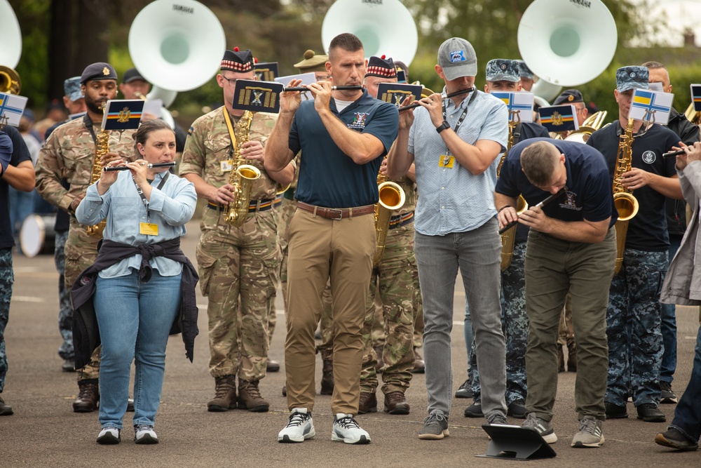 The Royal Edinburgh Military Tattoo rehearsal at Redford Barracks