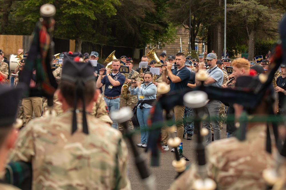 The Royal Edinburgh Military Tattoo rehearsal at Redford Barracks