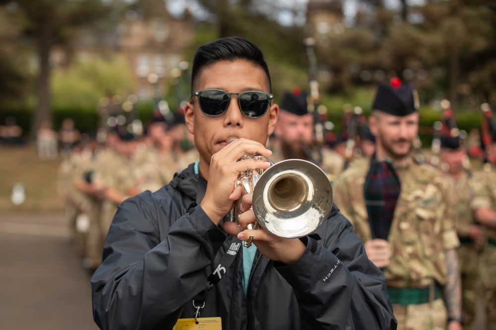 The Royal Edinburgh Military Tattoo rehearsal at Redford Barracks