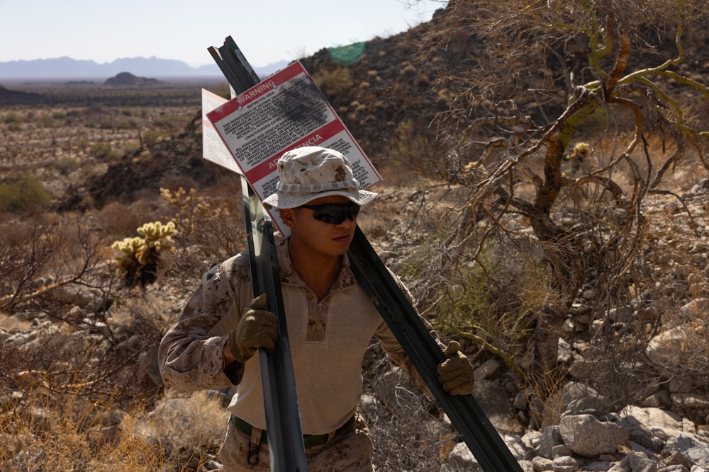 JTF-SB Marines mark National Defense Area in Arizona