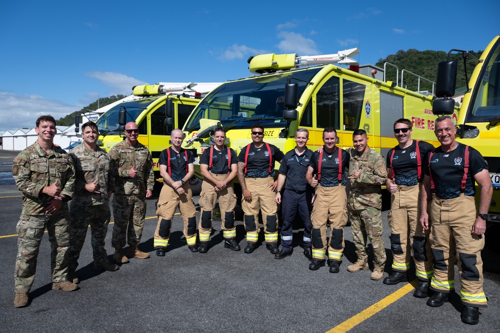 JB Charleston fire fighters integrate with Australia Air Services Aviation Rescue Fire Fighting