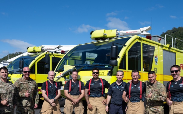 JB Charleston fire fighters integrate with Australia Air Services Aviation Rescue Fire Fighting