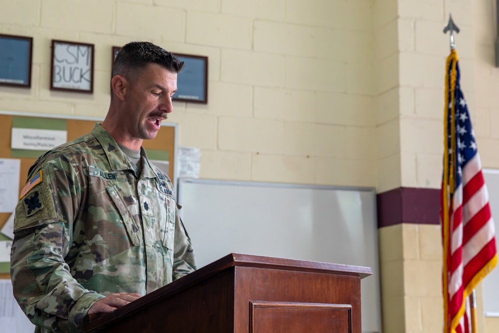 135th Medical Company Area Support Change of Command Ceremony