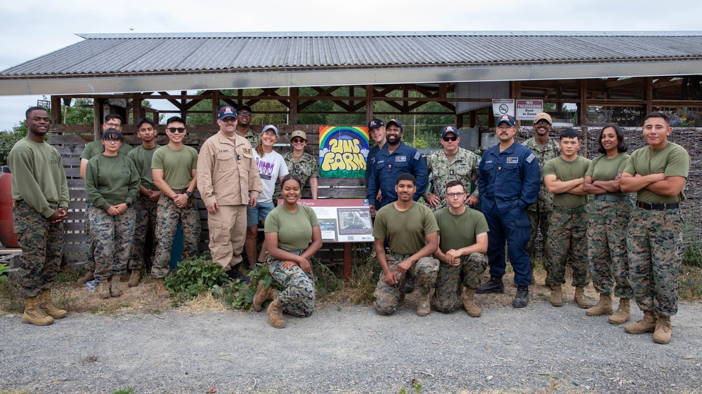 Sailors and Marines help out at University of Washington Farm during Seattle Fleet Week 2025