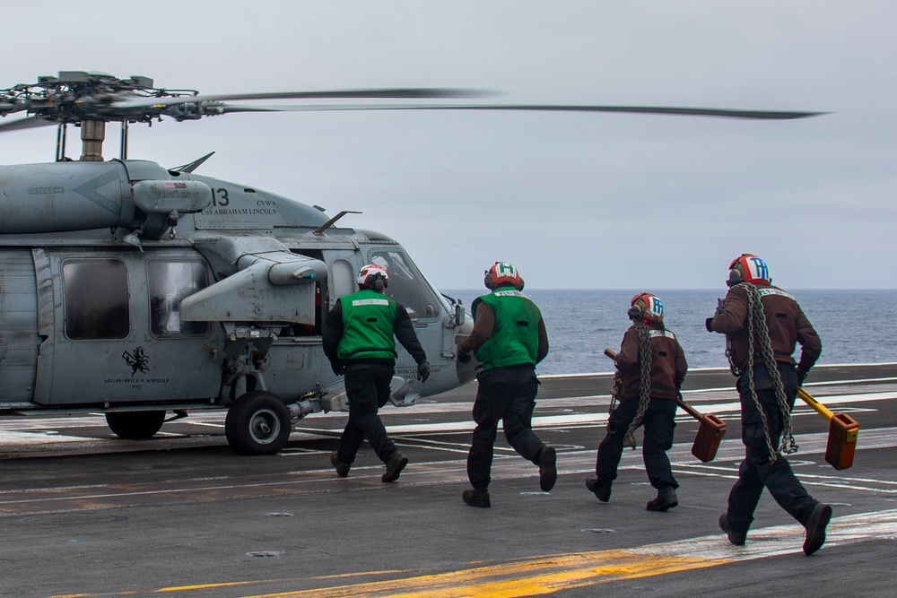 Abraham Lincoln conducts flight operations