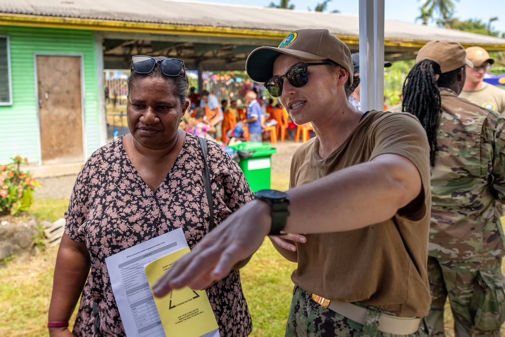 Pacific Partnership 2025 Leaders conduct a community health and engagement event in Lae, Papua New Guinea, August 2025