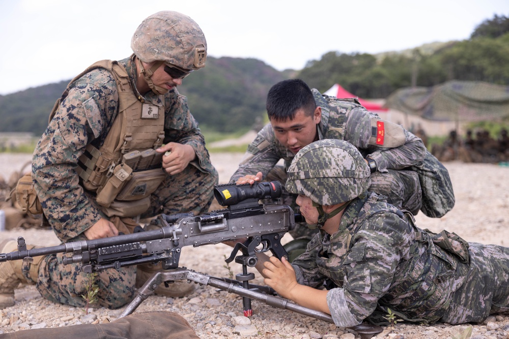 2/23 Marines and ROK Marines Conduct Bilateral Crew-Served Weapons Range during KMEP 25.2