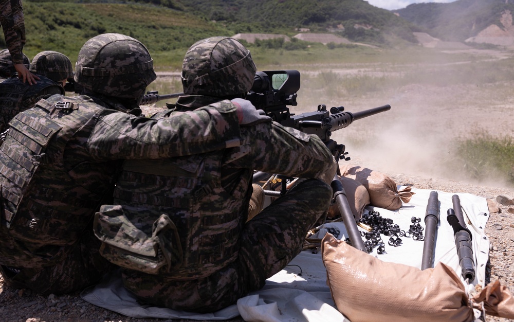 2/23 Marines and ROK Marines Conduct Bilateral Crew-Served Weapons Range during KMEP 25.2