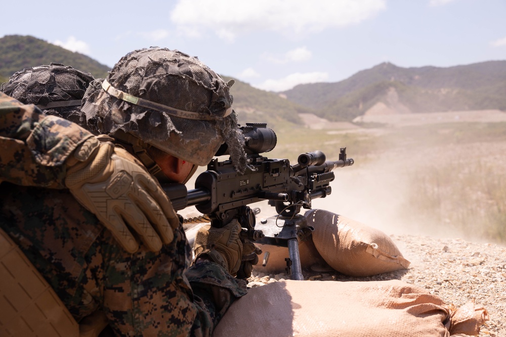 2/23 Marines and ROK Marines Conduct Bilateral Crew-Served Weapons Range during KMEP 25.2