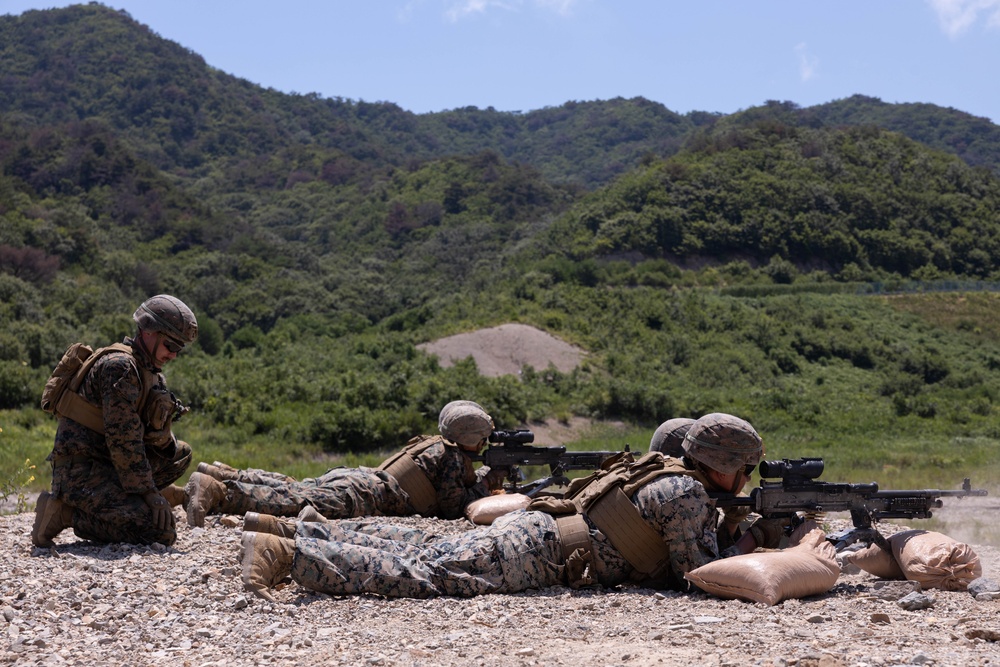 2/23 Marines and ROK Marines Conduct Bilateral Crew-Served Weapons Range during KMEP 25.2