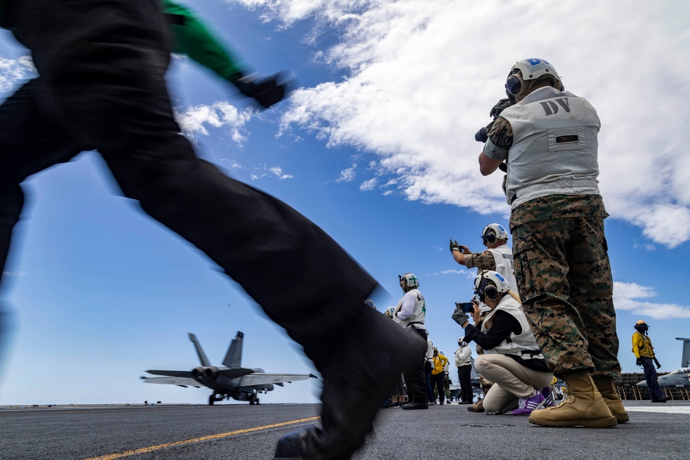 USS Gerald R. Ford (CVN 78) Hosts Members of the Media During Neptune Strike 25-2