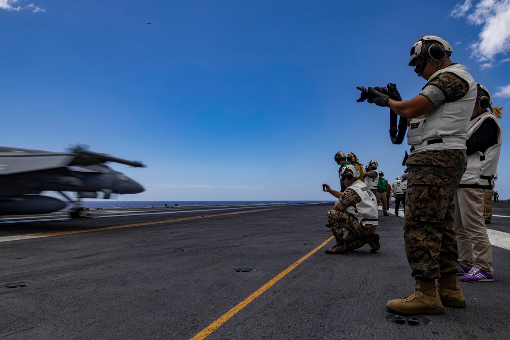 USS Gerald R. Ford (CVN 78) Hosts Members of the Media During Neptune Strike 25-2